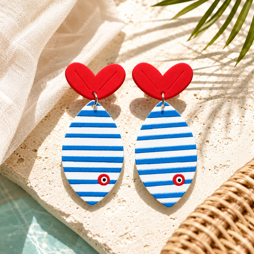 Heart & Hook Fish Drops - Hello Baabs