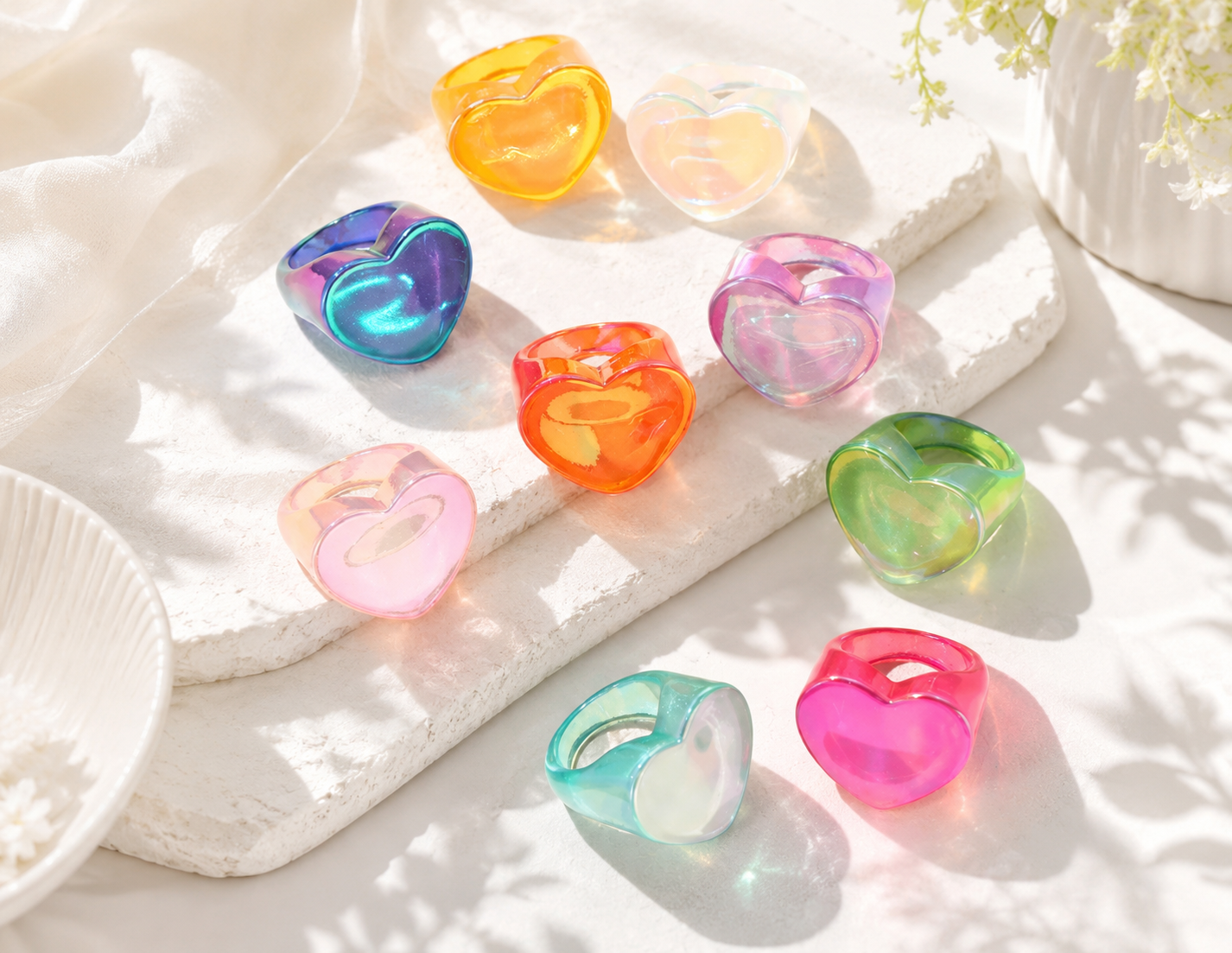 Heartbeat Statement Ring (size 8) - 5 colors - Hello Baabs