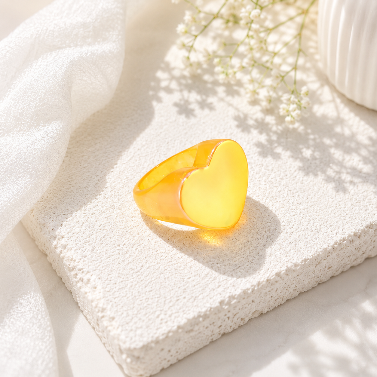 Heartbeat Statement Ring (size 8) - 5 colors - Hello Baabs