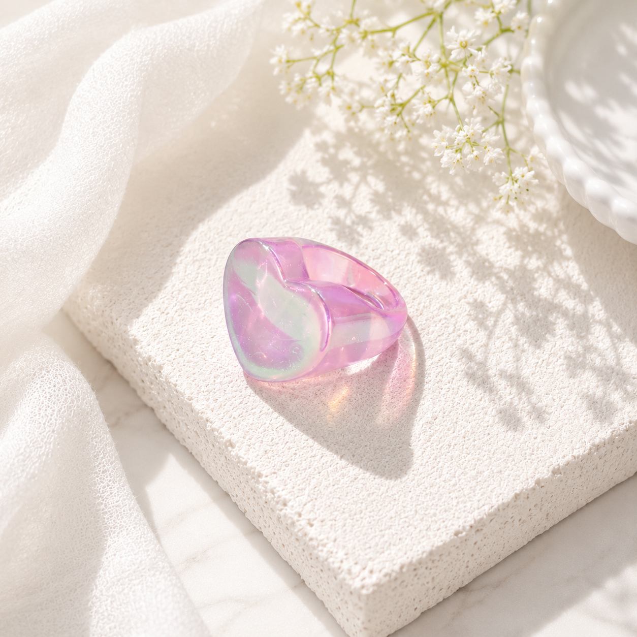 Heartbeat Statement Ring (size 8) - 5 colors - Hello Baabs