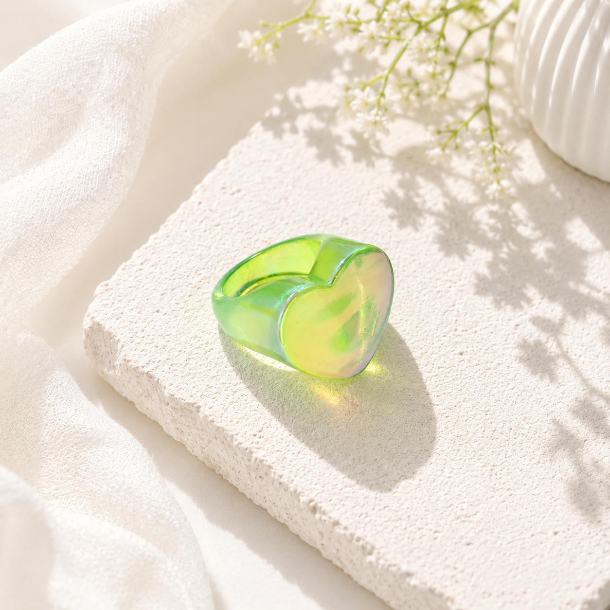 Heartbeat Statement Ring (size 8) - 5 colors - Hello Baabs