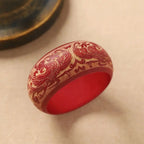 Heritage Pattern Wooden Bangle (2.64" diameter) - 8 variants - Hello Baabs LLC 