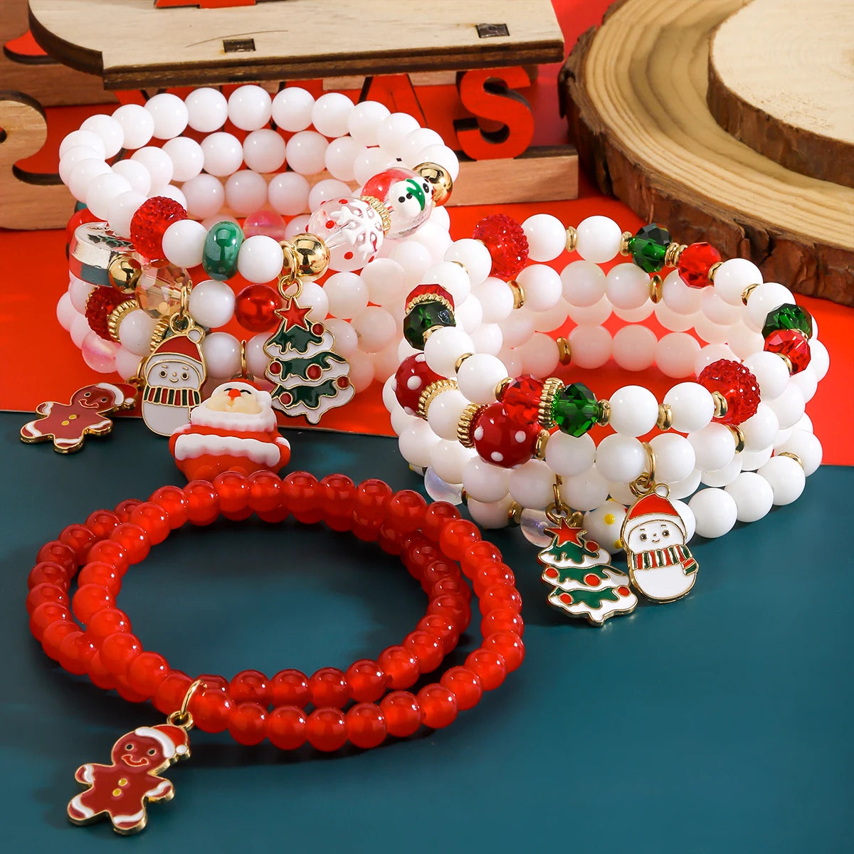 Holiday Charm Stack - 4 or 6 pieces - hello baabs 