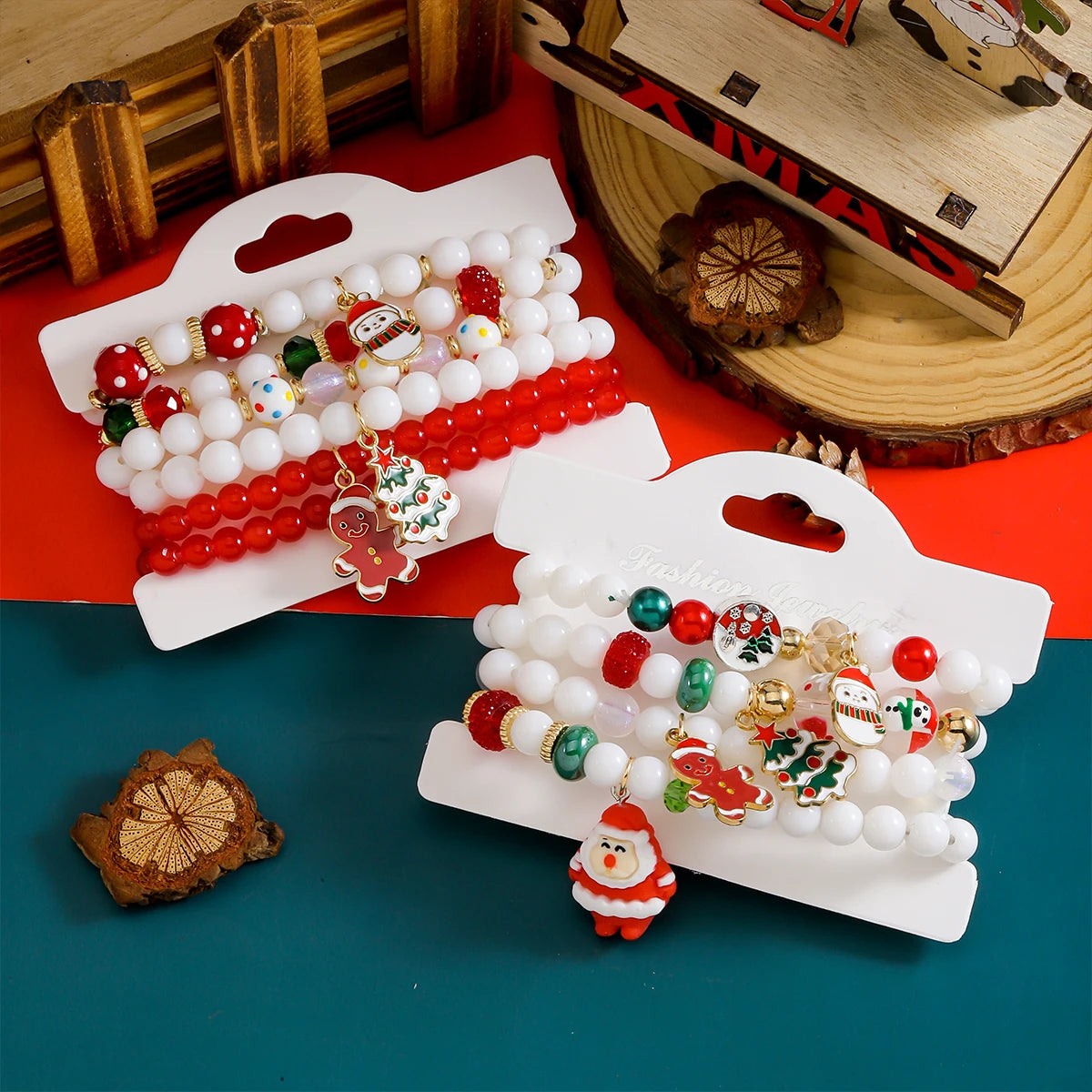 Holiday Charm Stack - 4 or 6 pieces - hello baabs 