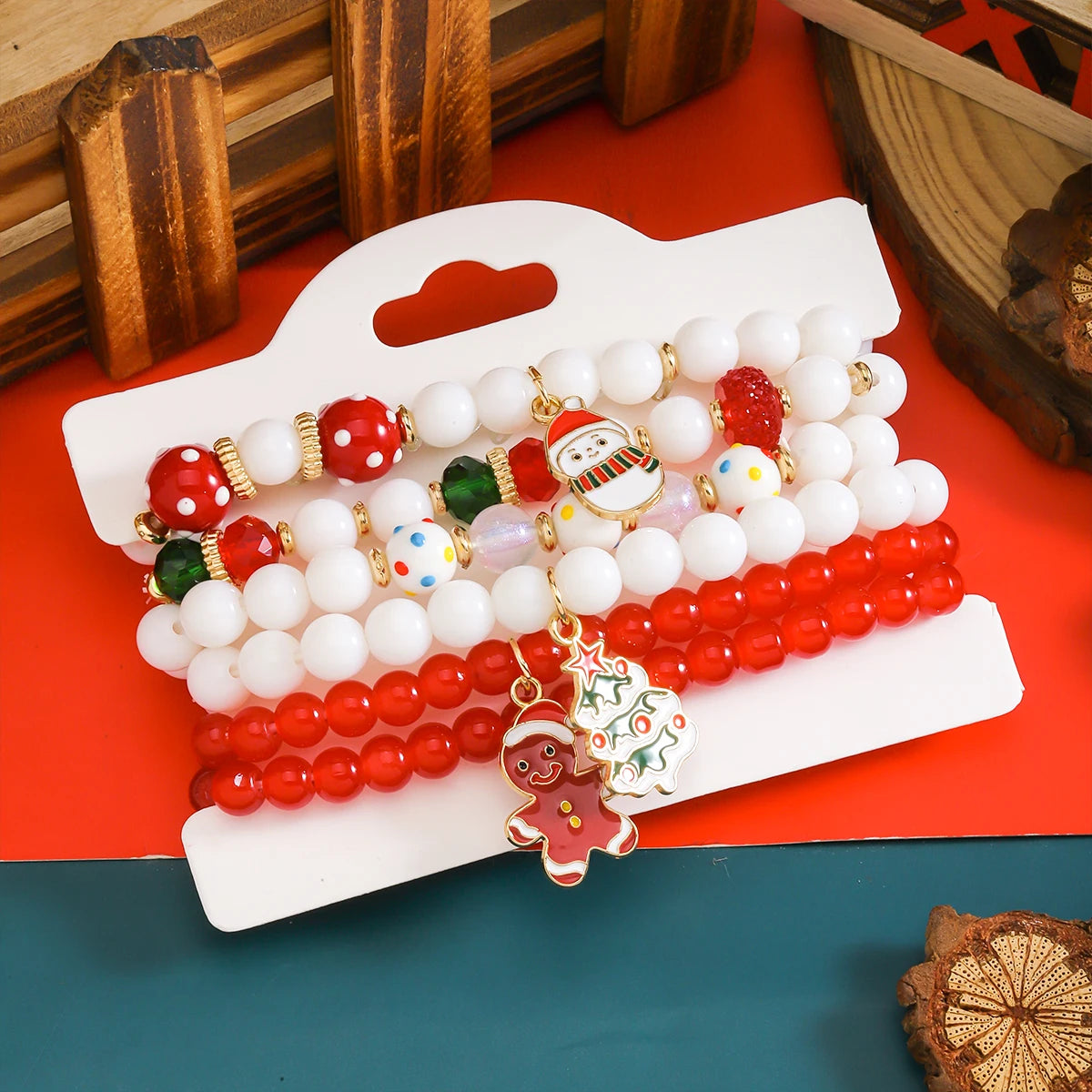 Holiday Charm Stack - 4 or 6 pieces - hello baabs 