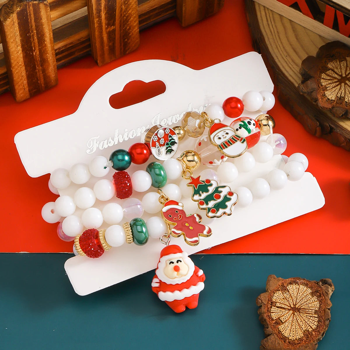 Holiday Charm Stack - 4 or 6 pieces - hello baabs 