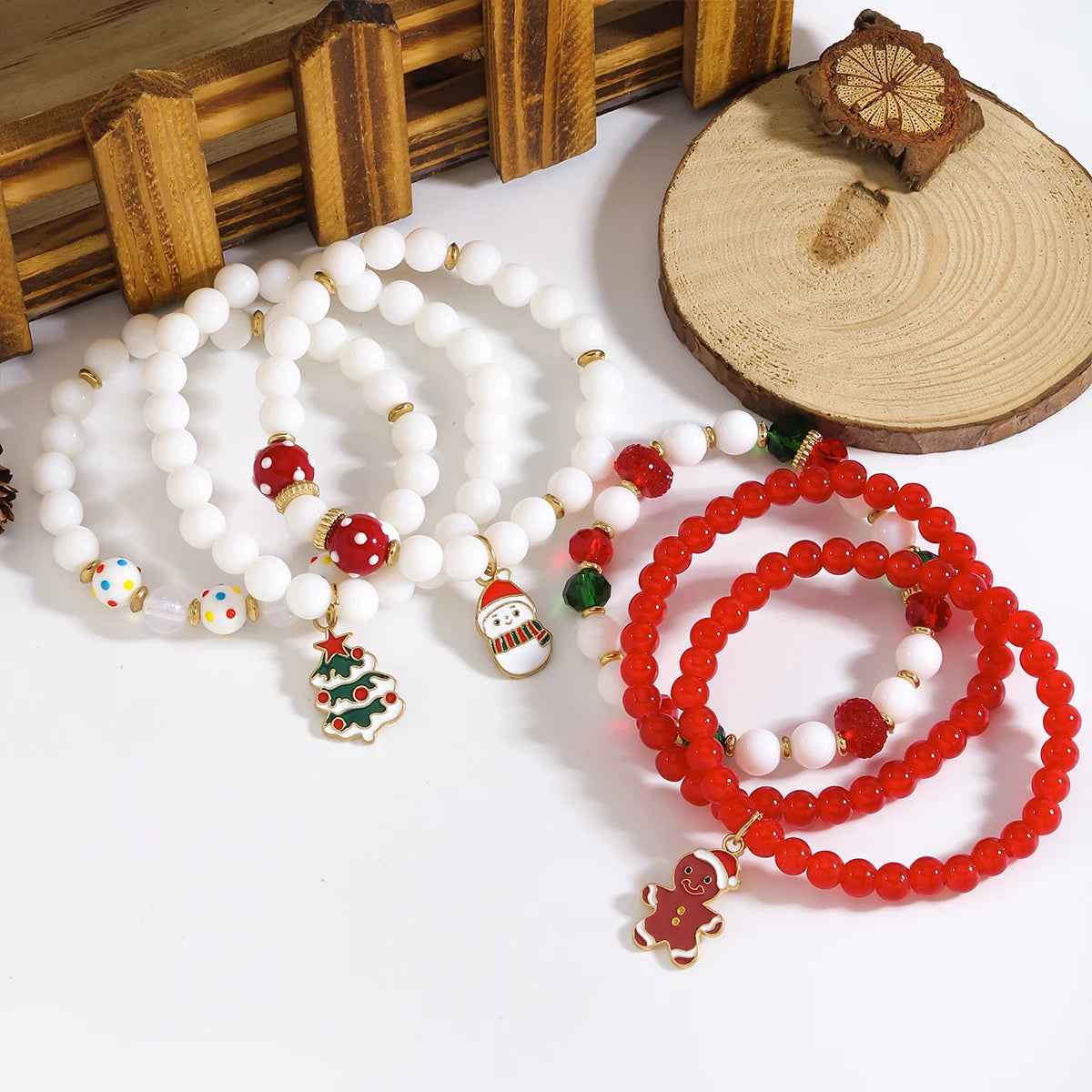 Holiday Charm Stack - 4 or 6 pieces - hello baabs 