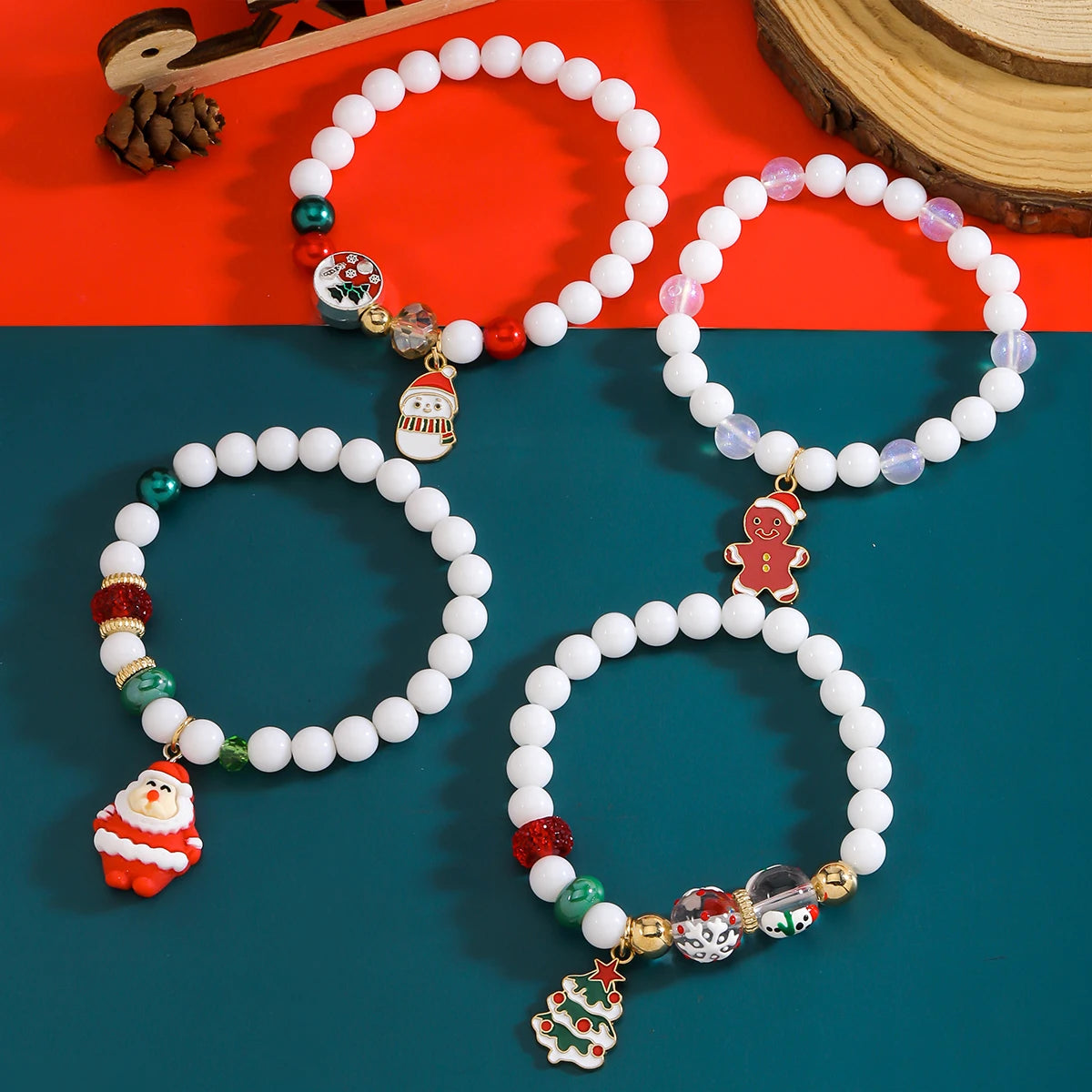 Holiday Charm Stack - 4 or 6 pieces - hello baabs 