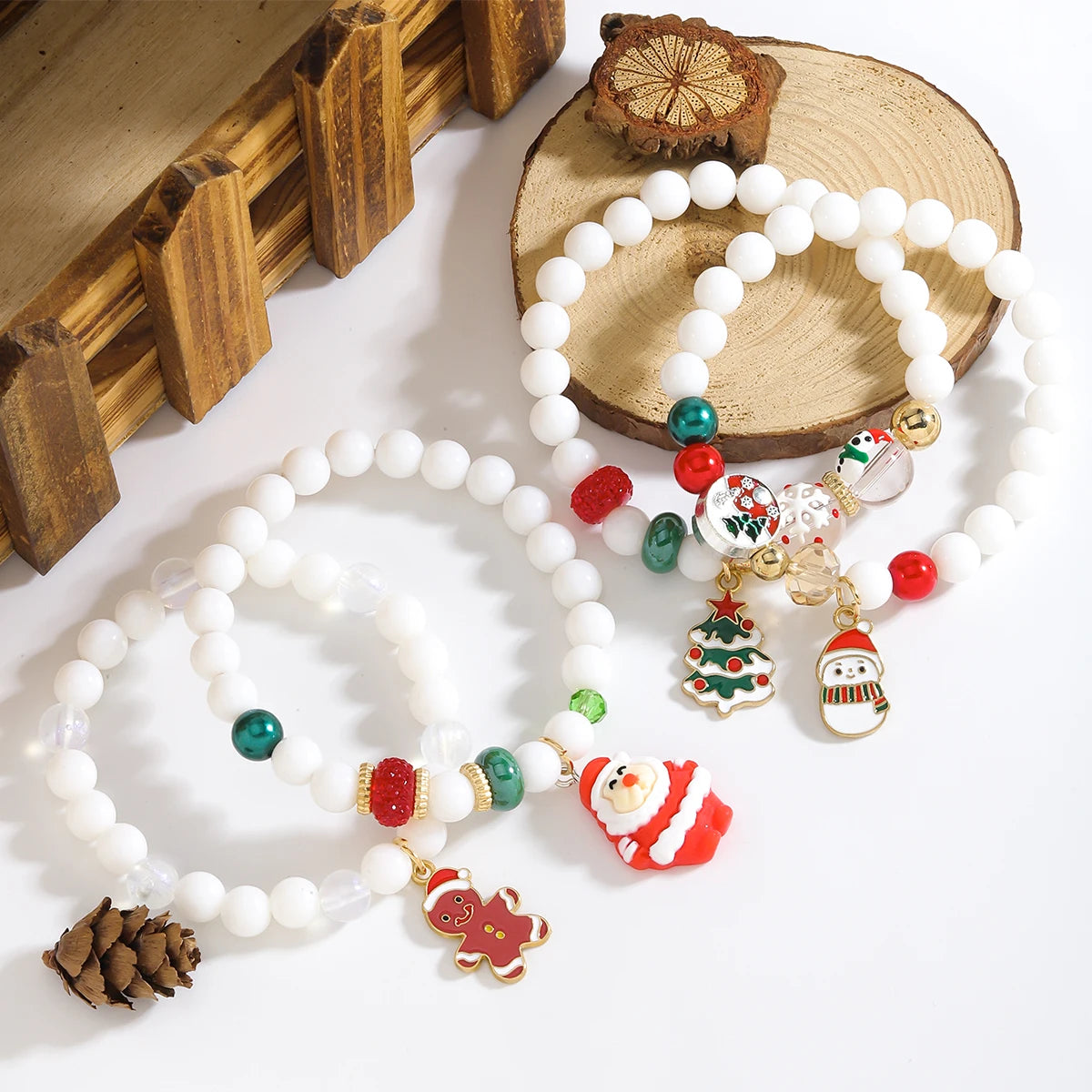 Holiday Charm Stack - 4 or 6 pieces - hello baabs 