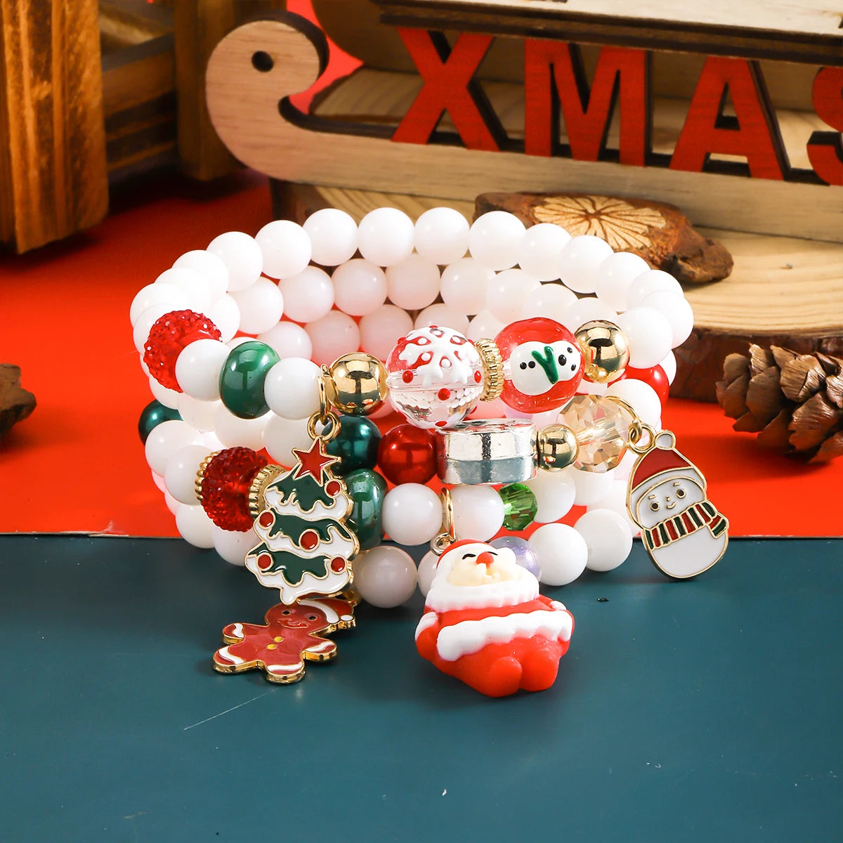 Holiday Charm Stack - 4 or 6 pieces - hello baabs 