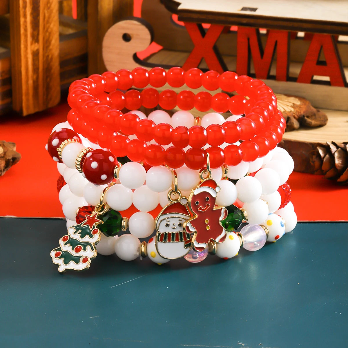 Holiday Charm Stack - 4 or 6 pieces - hello baabs 