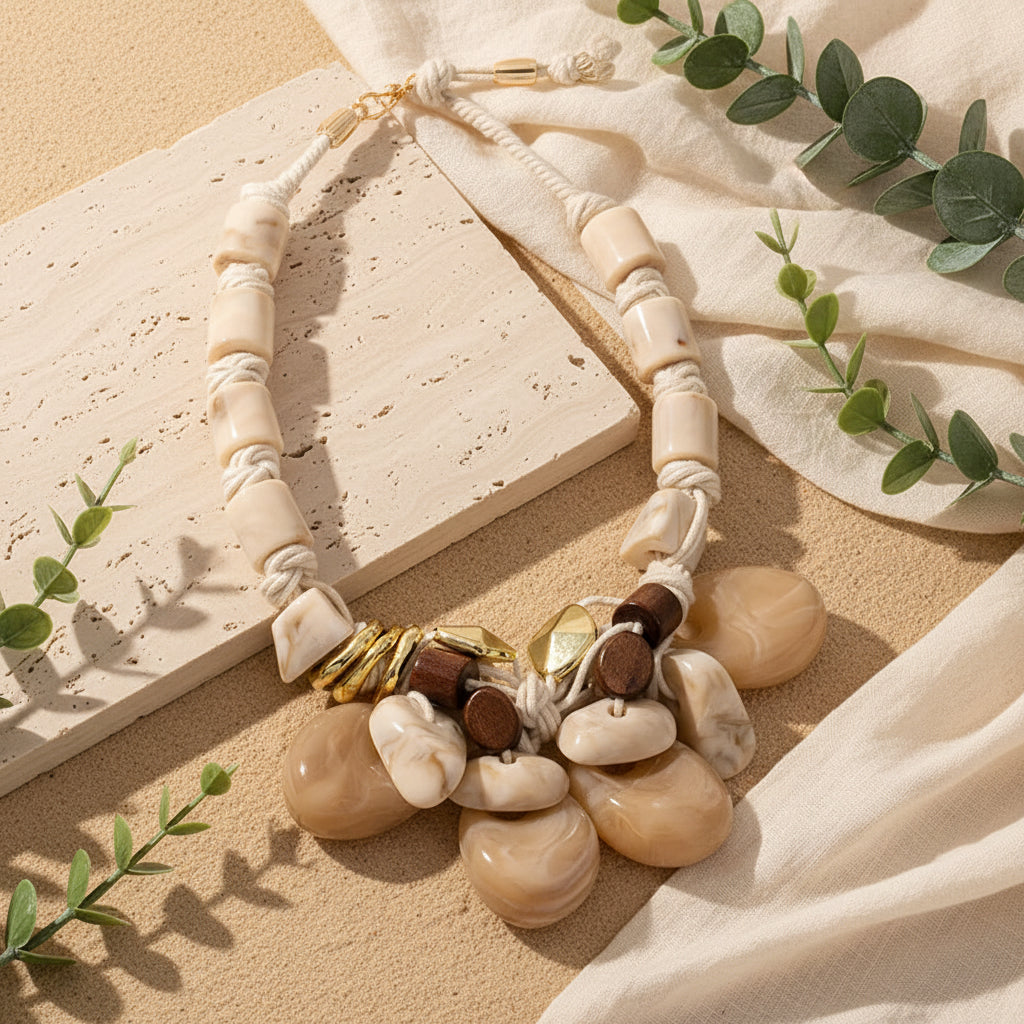 Ivory Relic Statement Necklace - Hello Baabs