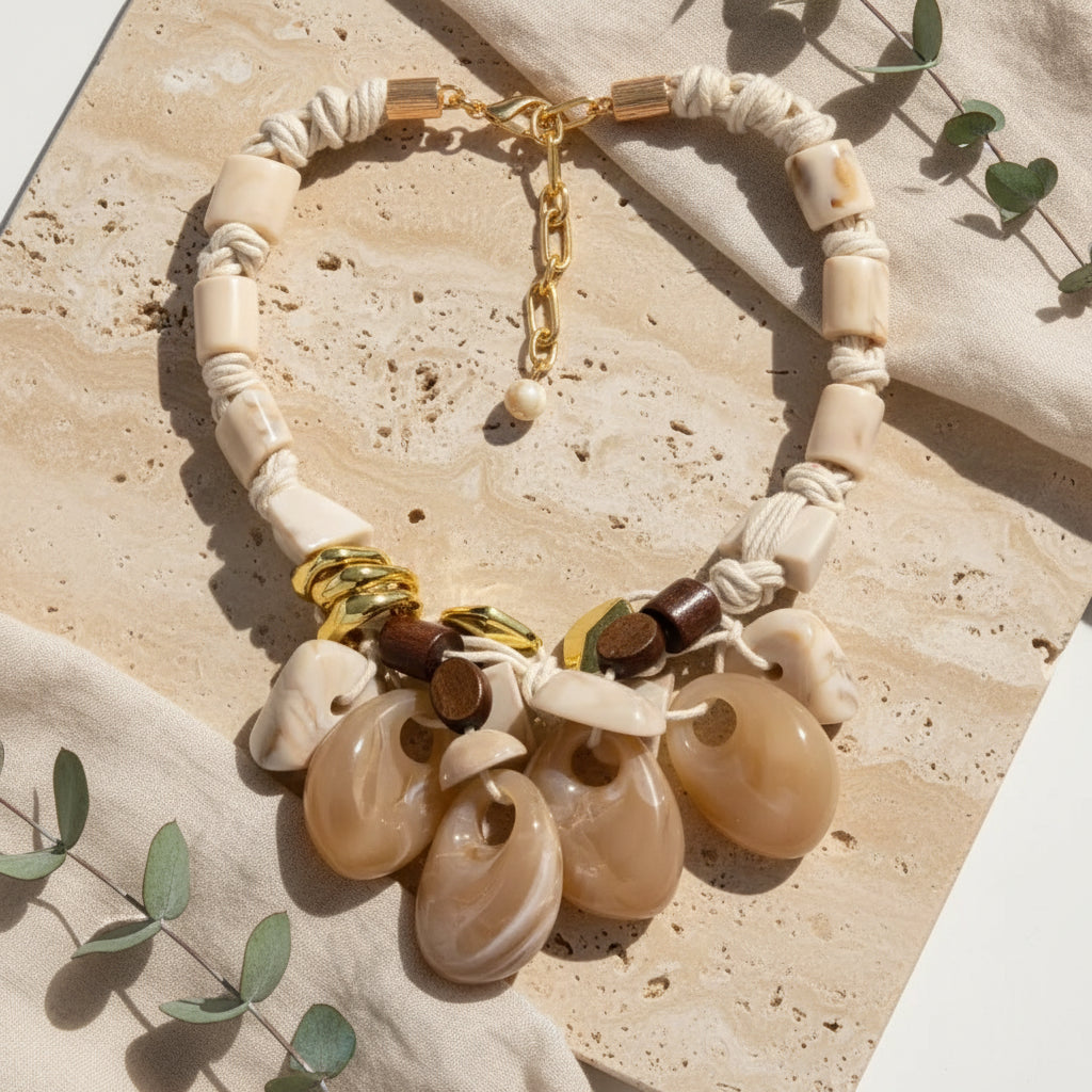 Ivory Relic Statement Necklace - Hello Baabs