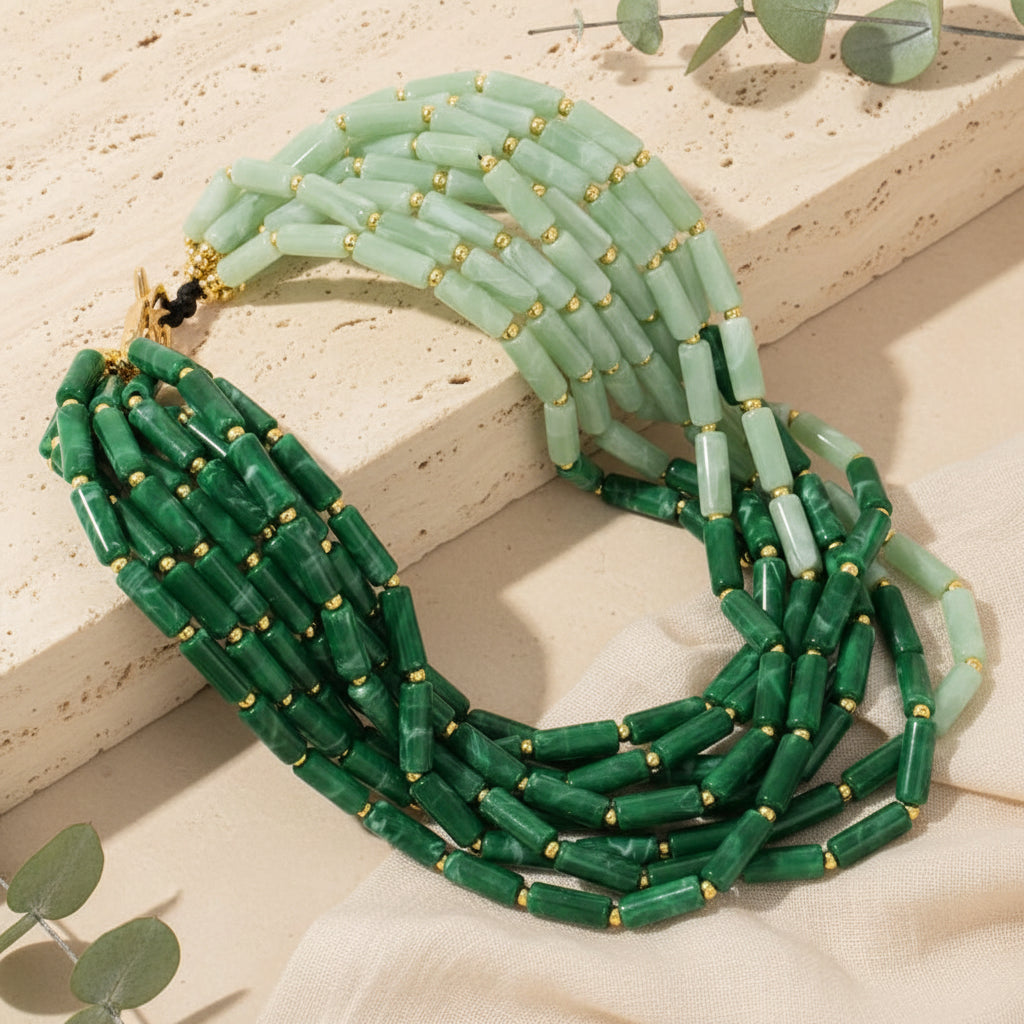 Jade Rhythm Necklace - Hello Baabs