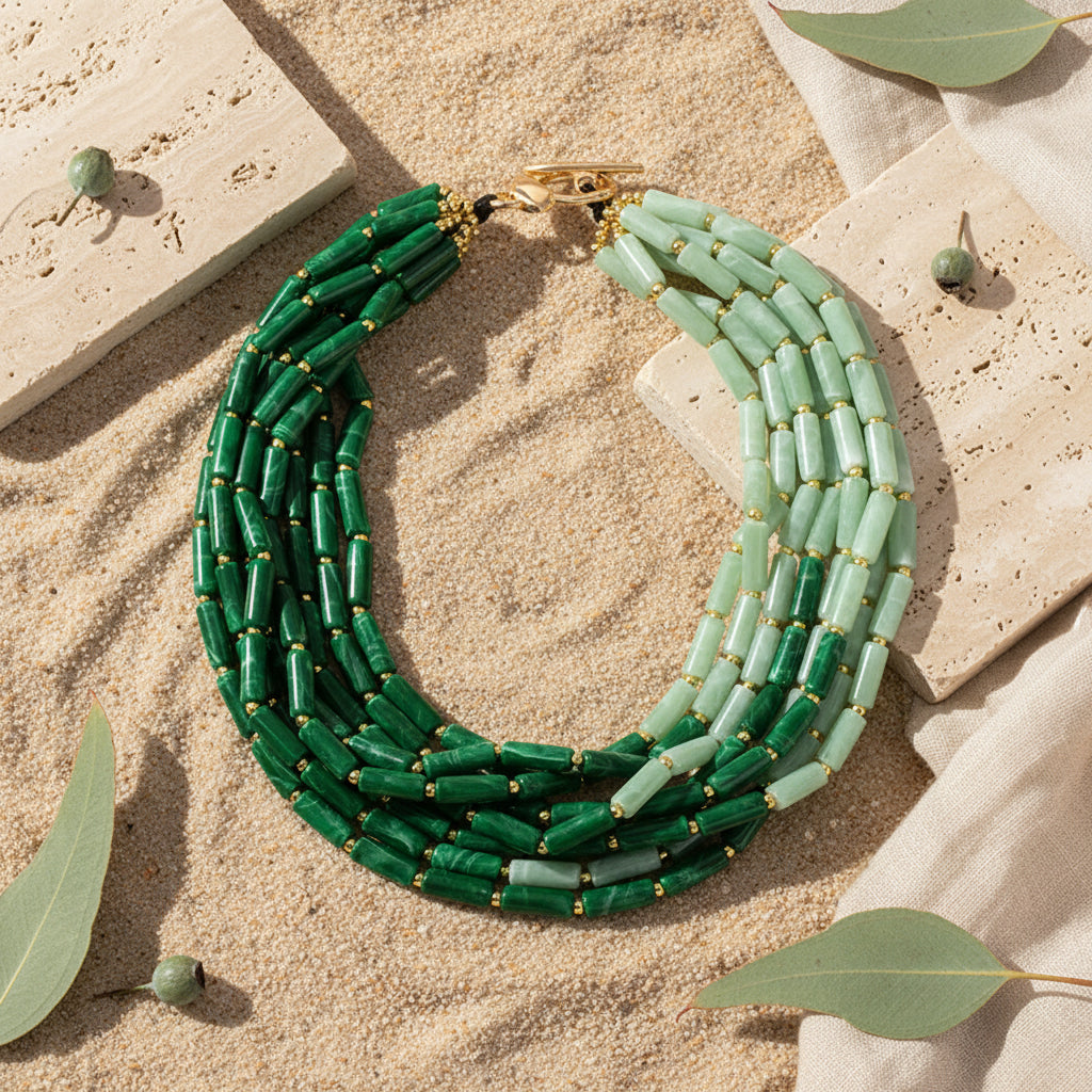 Jade Rhythm Necklace - Hello Baabs
