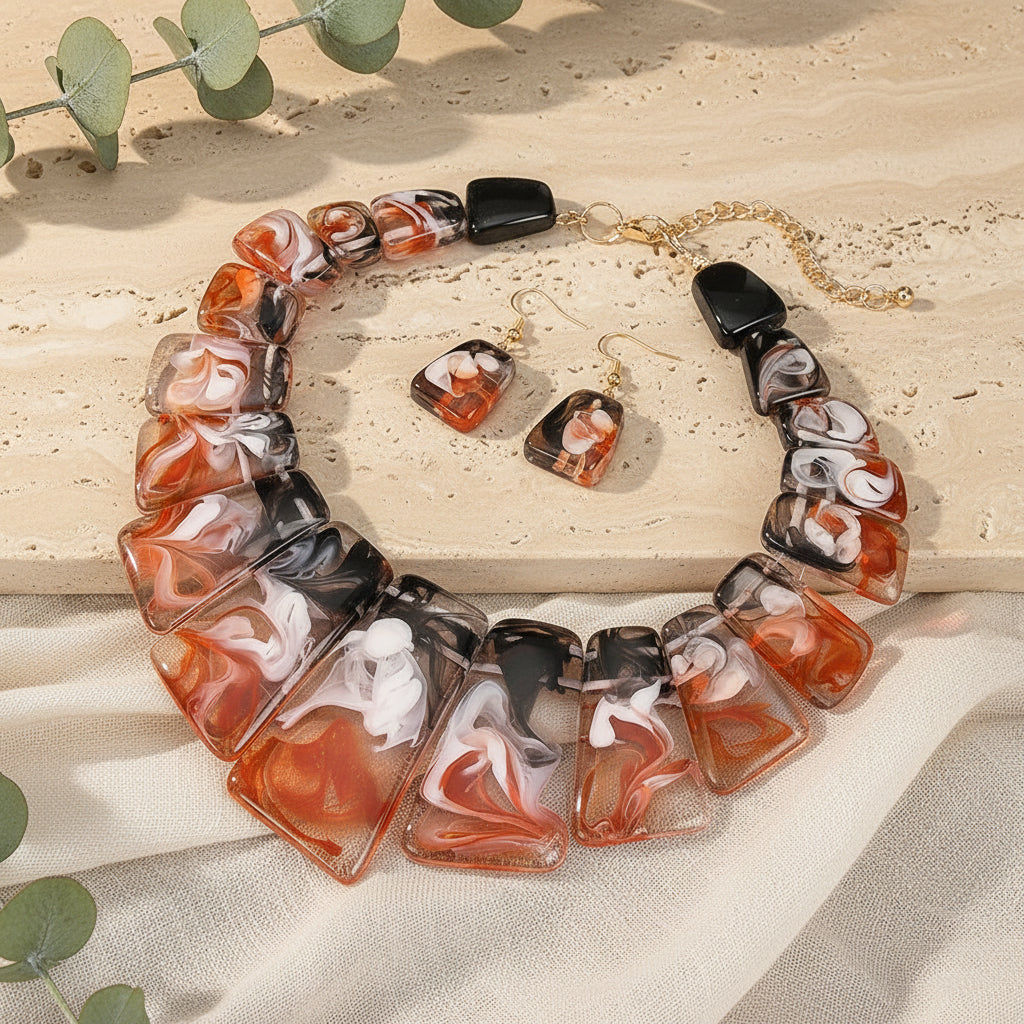 Joyful Layers Necklace & Earrings Set - 3 colors - Hello Baabs