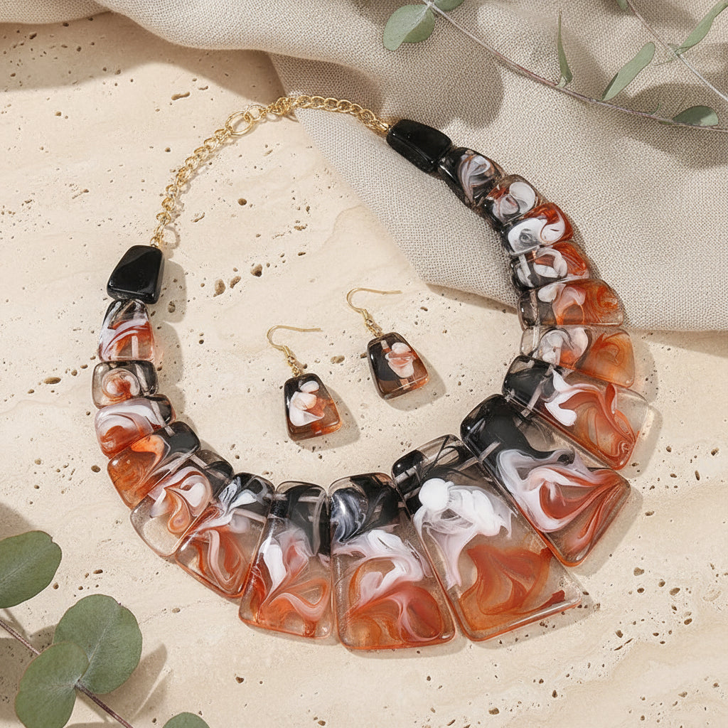 Joyful Layers Necklace & Earrings Set - 3 colors - Hello Baabs