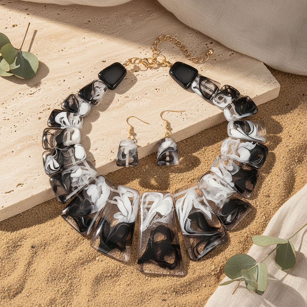 Joyful Layers Necklace & Earrings Set - 3 colors - Hello Baabs