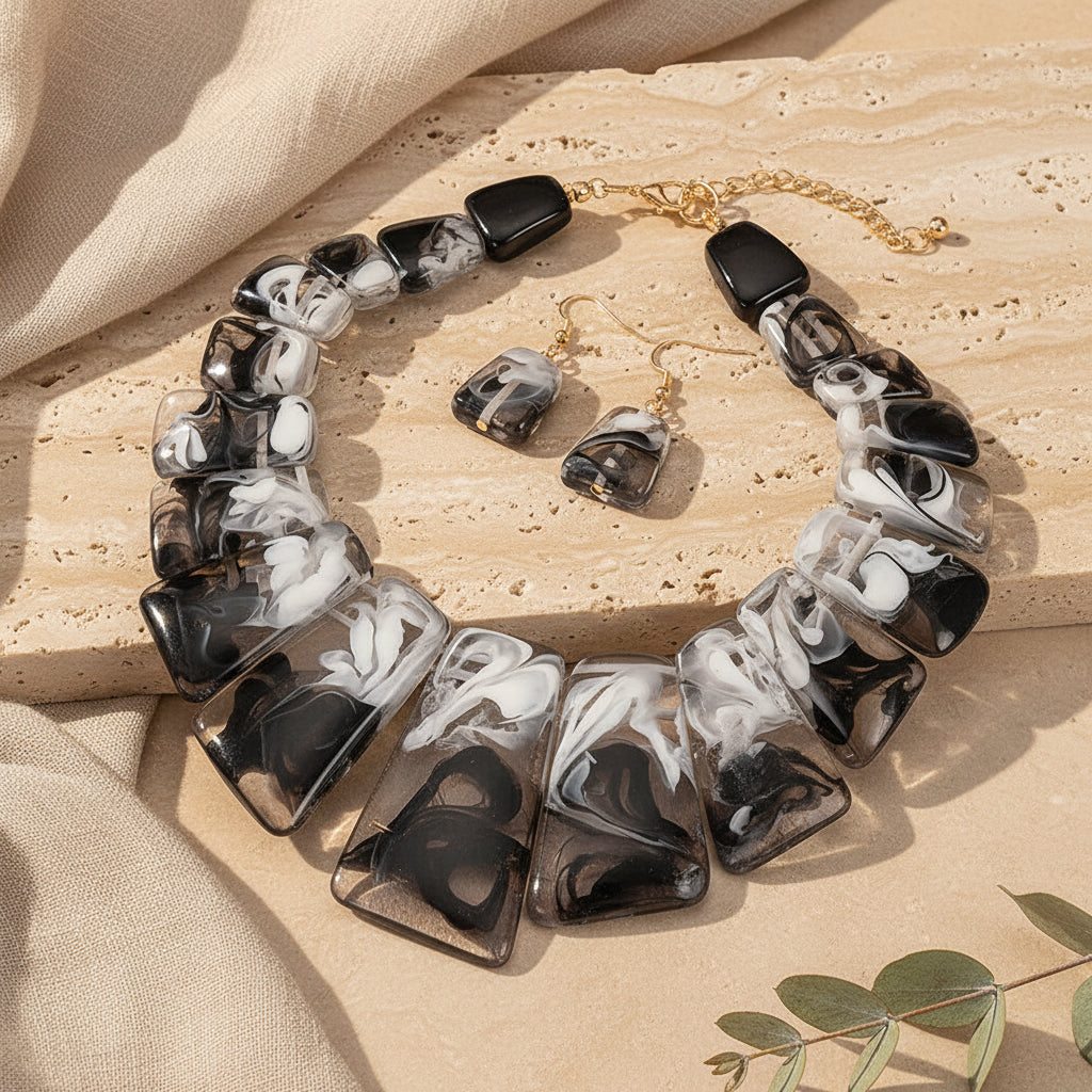 Joyful Layers Necklace & Earrings Set - 3 colors - Hello Baabs