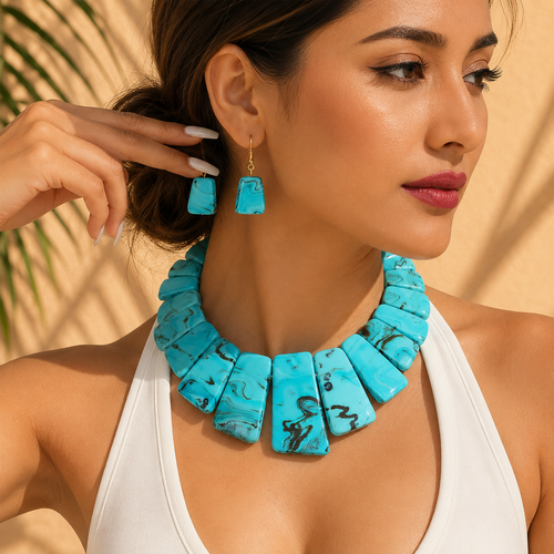 Joyful Layers Necklace & Earrings Set - 3 colors - Hello Baabs