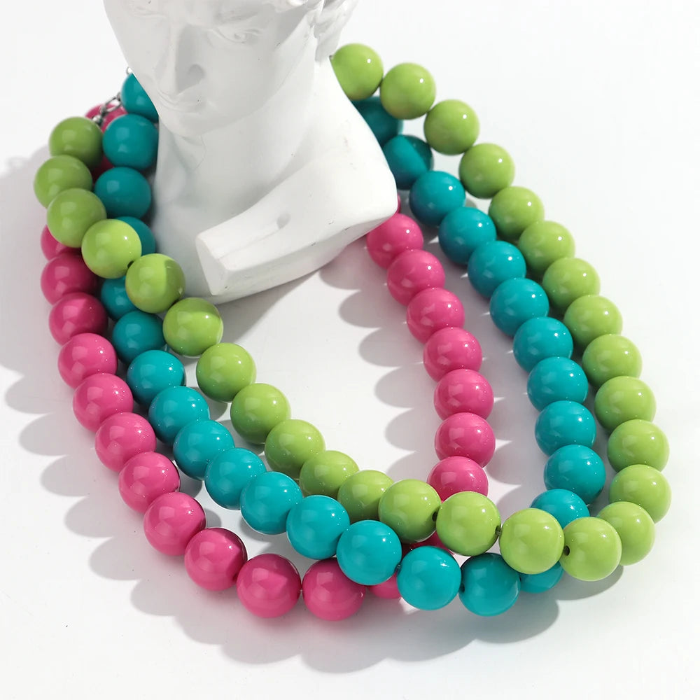 Jubilee Bead Necklace - 31 colors - Hello Baabs LLC 