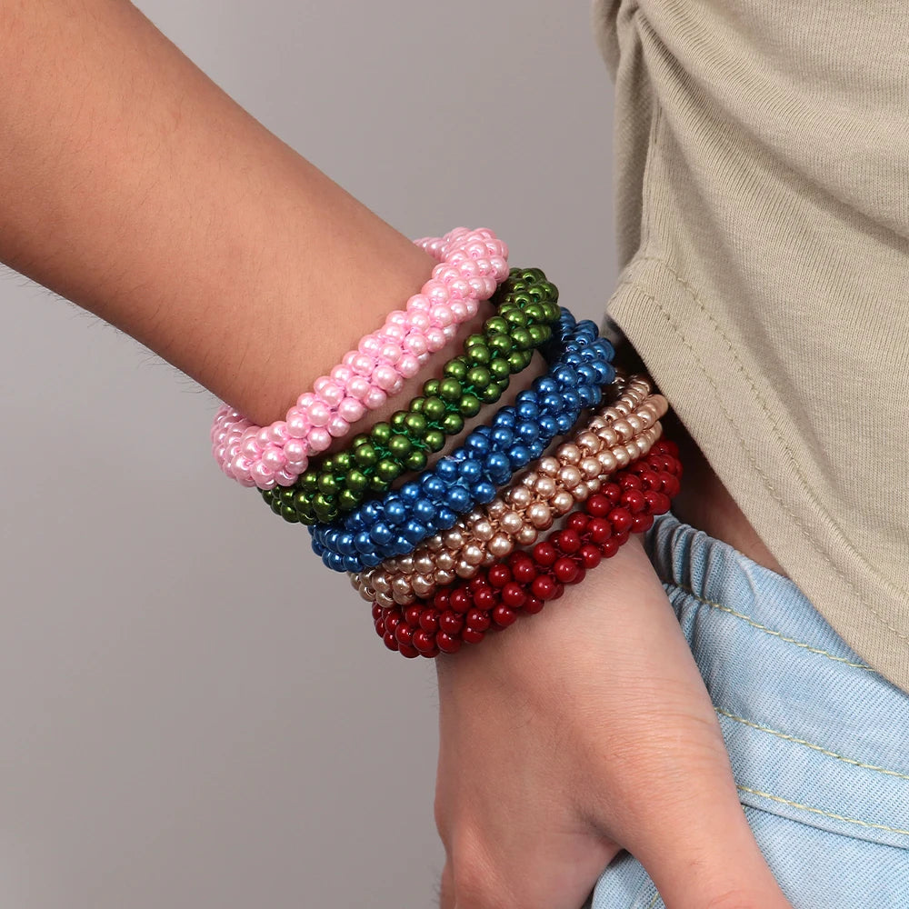 Jubilee Bead Stretch Bracelet - 14 colors - Hello Baabs LLC 