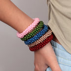 Jubilee Bead Stretch Bracelet - 14 colors - Hello Baabs LLC 