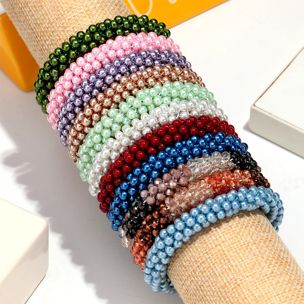 Jubilee Bead Stretch Bracelet - 14 colors - Hello Baabs LLC 