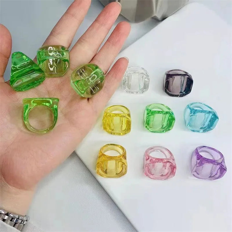 K-Glow Geometry Ring (size 7) - 8 colors - Hello Baabs LLC 