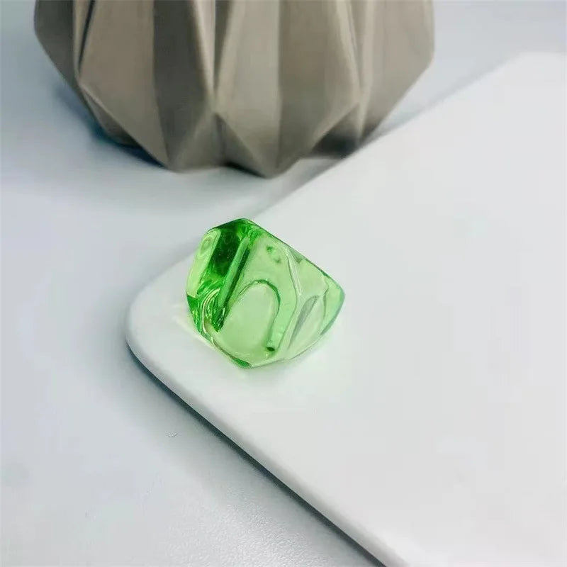 K-Glow Geometry Ring (size 7) - 8 colors - Hello Baabs LLC 