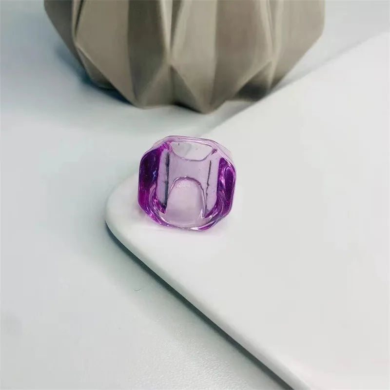 K-Glow Geometry Ring (size 7) - 8 colors - Hello Baabs LLC 