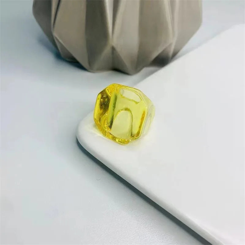 K-Glow Geometry Ring (size 7) - 8 colors - Hello Baabs LLC 