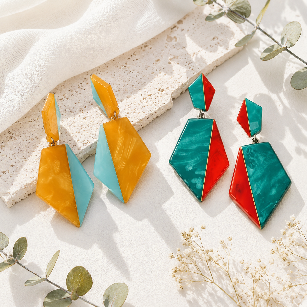 Kaleido Drop Earrings - 2 colors - Hello Baabs