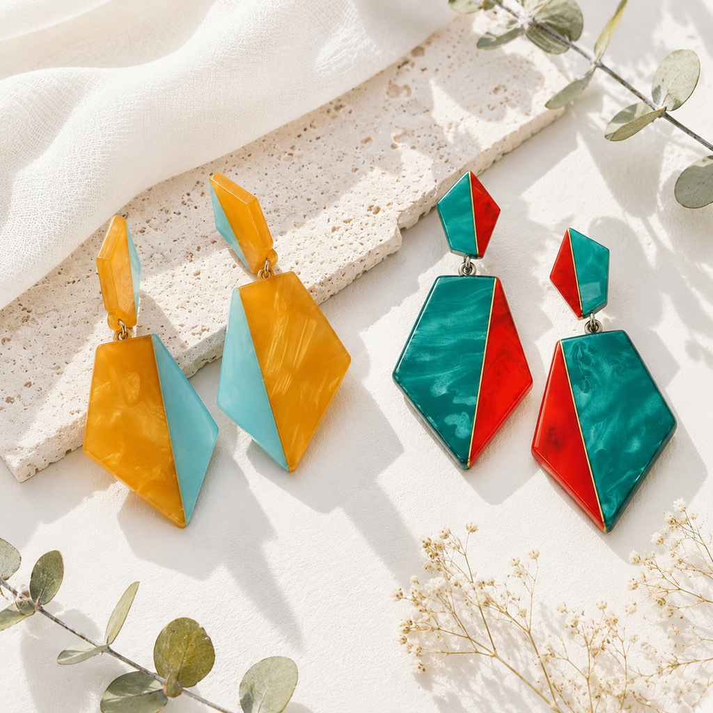 Kaleido Drop Earrings - 2 colors - Hello Baabs LLC 
