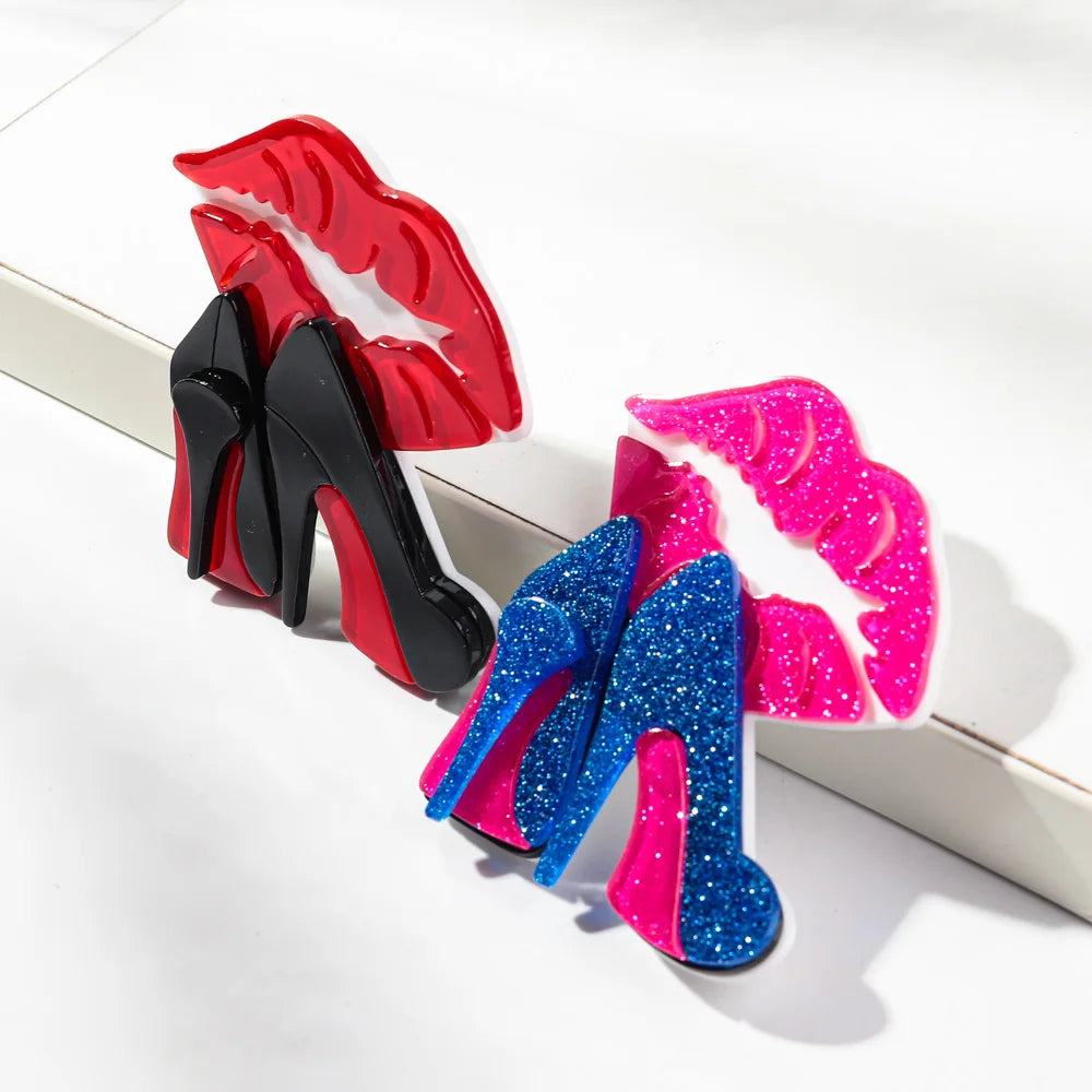 Kiss & Strut Brooch - 2 colors - Hello Baabs