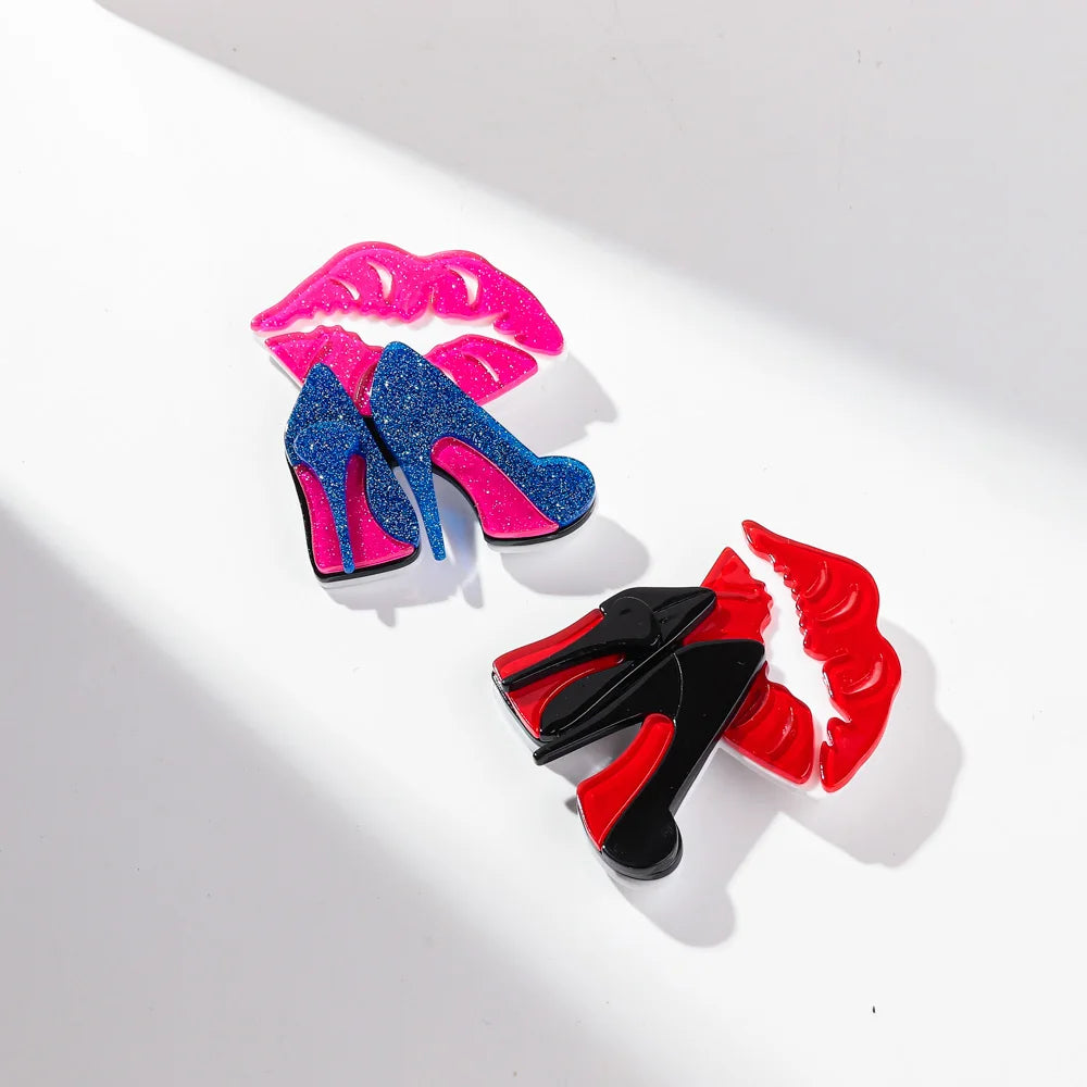 Kiss & Strut Brooch - 2 colors - Hello Baabs LLC 
