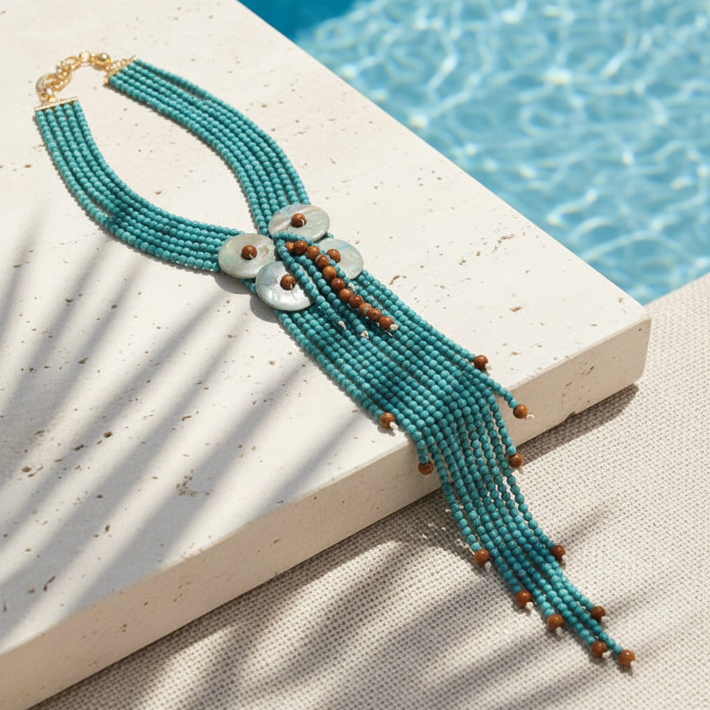 Laguna Glow Long Necklace - Hello Baabs