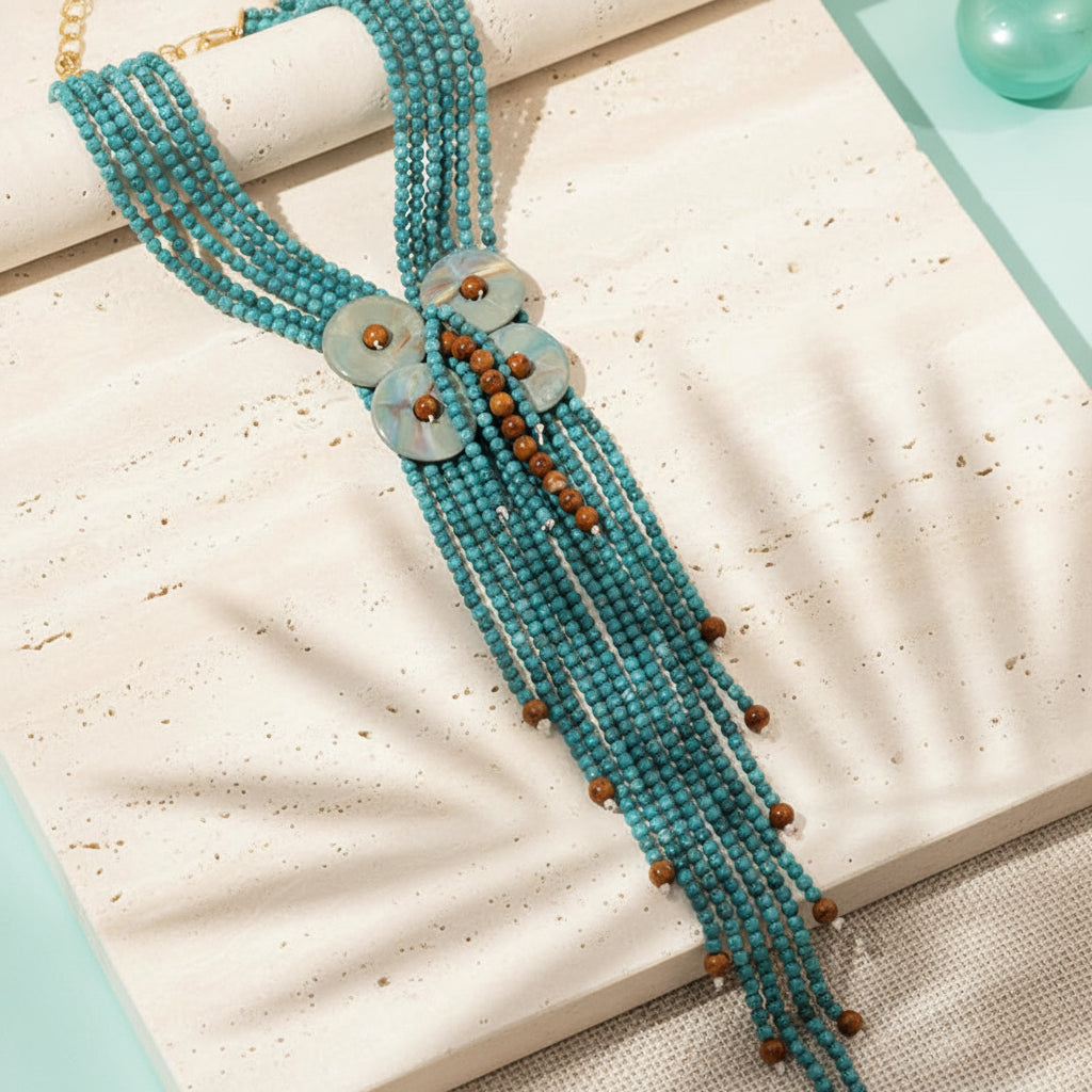 Laguna Glow Long Necklace - Hello Baabs