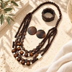 Layered & Unbothered Necklace, Earrings, & Bracelet Set - Hello Baabs