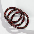 Leopard Luxe Stretch Bracelet 3pc Set - 5 colors - Hello Baabs LLC 