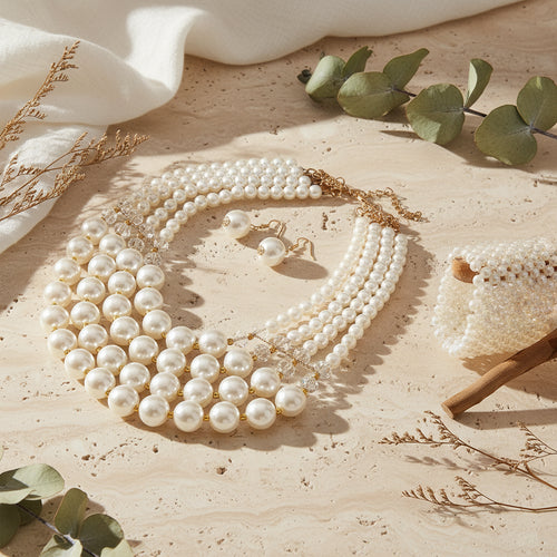 Luminous Tide Necklace, Bracelet, & Earrings Set - 4 colors - Hello Baabs