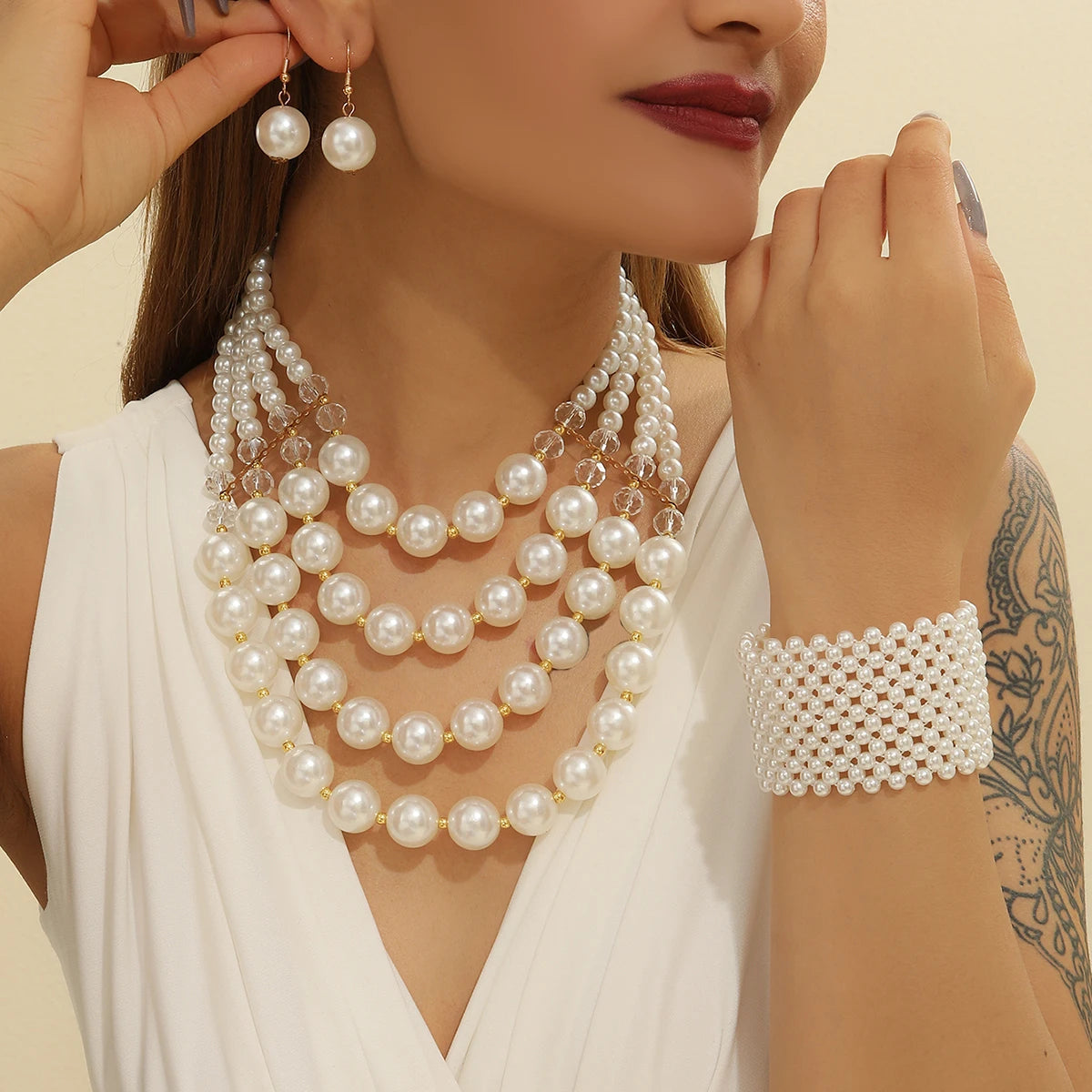 Luminous Tide Necklace, Bracelet, & Earrings Set - 4 colors - hello baabs 