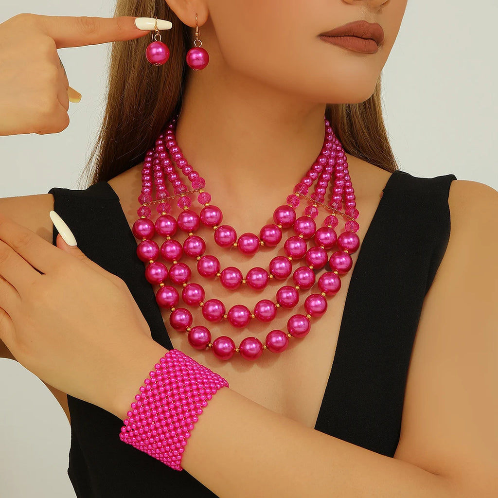 Luminous Tide Necklace, Bracelet, & Earrings Set - 4 colors - hello baabs 