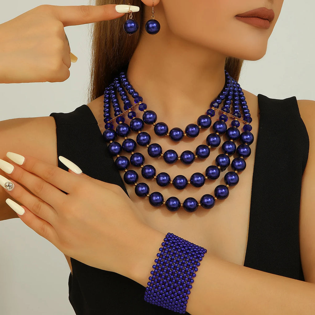 Luminous Tide Necklace, Bracelet, & Earrings Set - 4 colors - hello baabs 