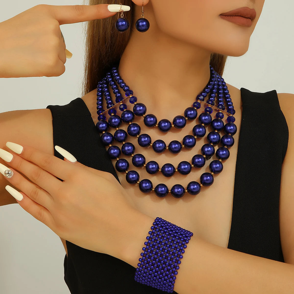 Luminous Tide Necklace, Bracelet, & Earrings Set - 4 colors - hello baabs 