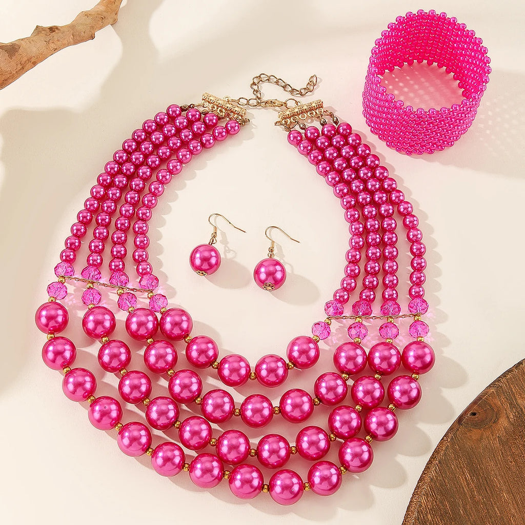 Luminous Tide Necklace, Bracelet, & Earrings Set - 4 colors - hello baabs 