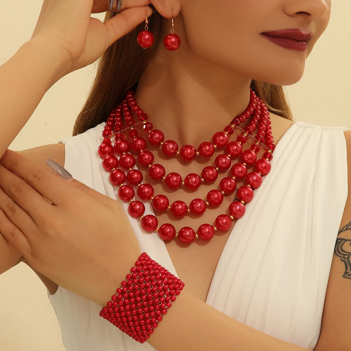 Luminous Tide Necklace, Bracelet, & Earrings Set - 4 colors - hello baabs 