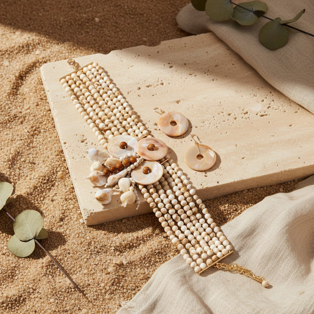 Lush Wave Collar Set (necklace & earrings) - 2 colors - Hello Baabs