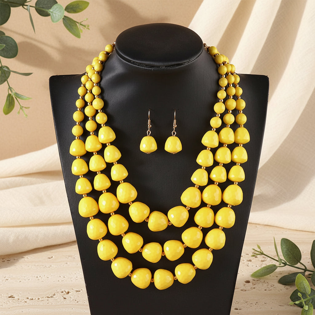 Luxe Layers Necklace & Earrings Set - 3 colors - Hello Baabs