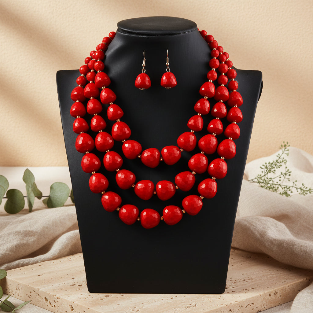 Luxe Layers Necklace & Earrings Set - 3 colors - Hello Baabs